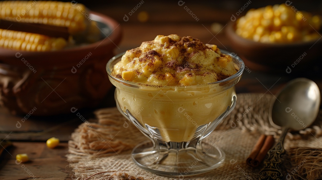 Homemade corn heal with cinnamon