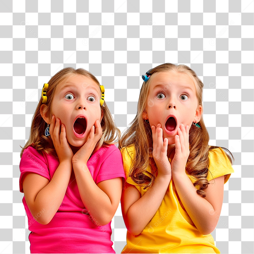 Meninas Assustada PNG Transparente