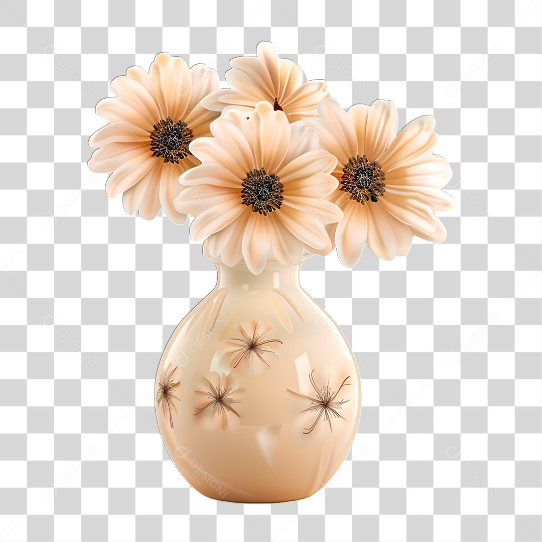 Vazo de Flores PNG Transparente