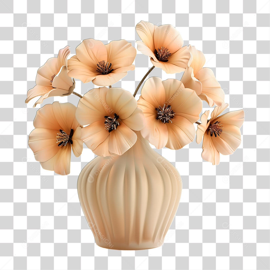 Vazo de Flores PNG Transparente