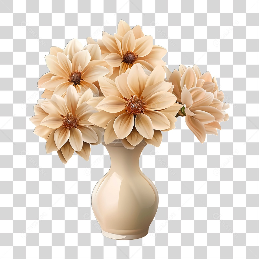 Vazo de Flores PNG Transparente