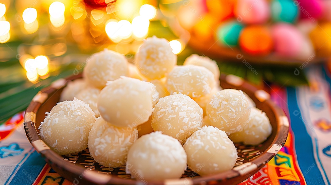 Bolinhas de coco branco uma delicia