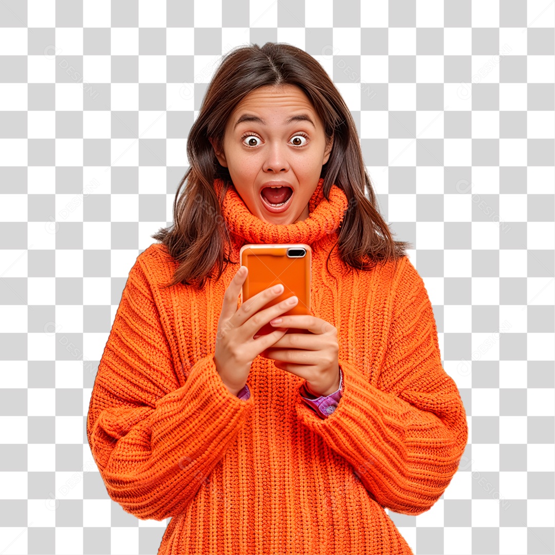 Mulher Assustada PNG Transparente