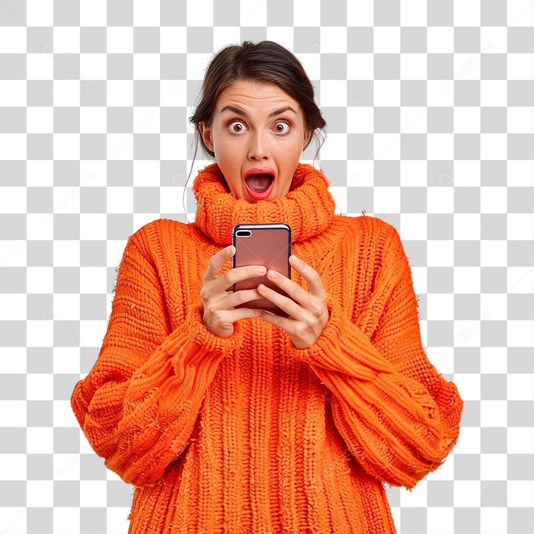 Mulher Assustada PNG Transparente