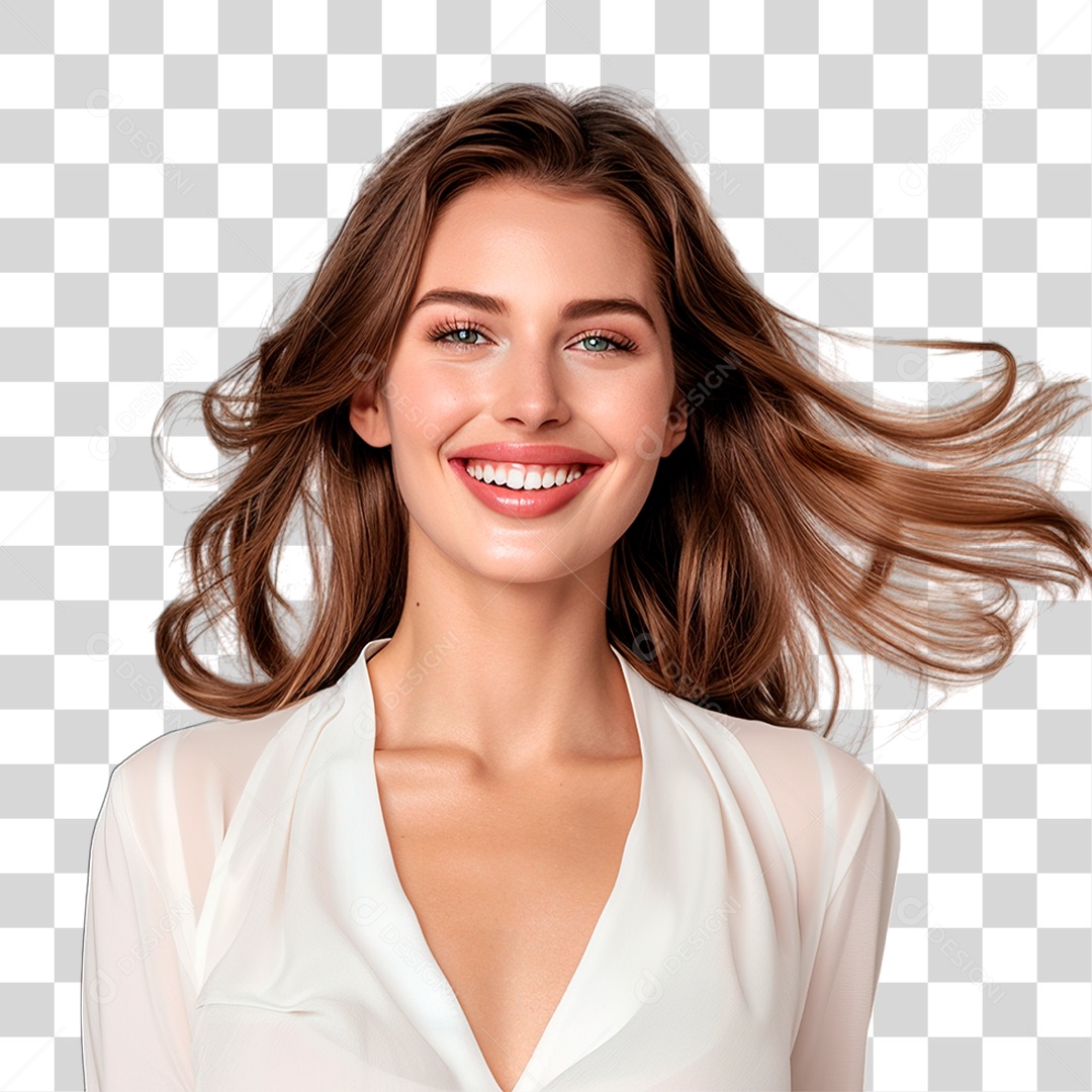 Mulher Sorrindo PNG Transparente