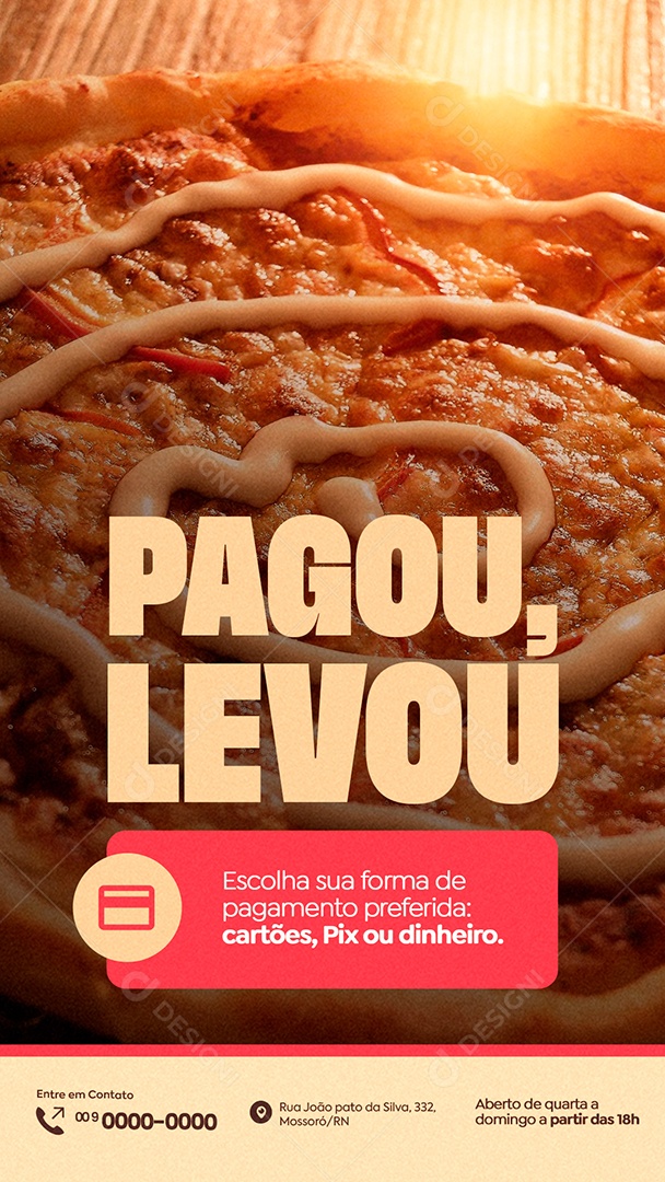 Story Pagou Levou Escolha sua Forma de Pagamento Preferida Social Media PSD Editável