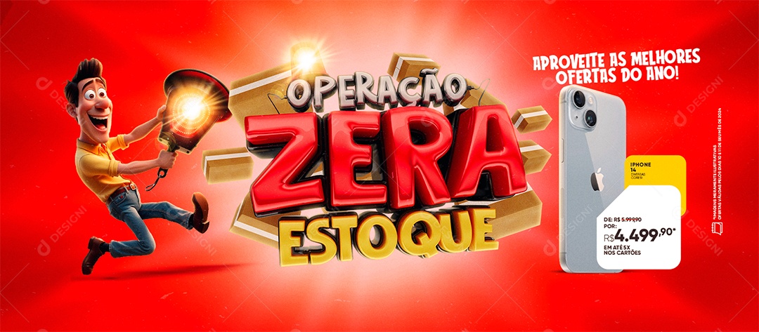 Carrossel Operação Zera Estoque Social Media PSD Editável