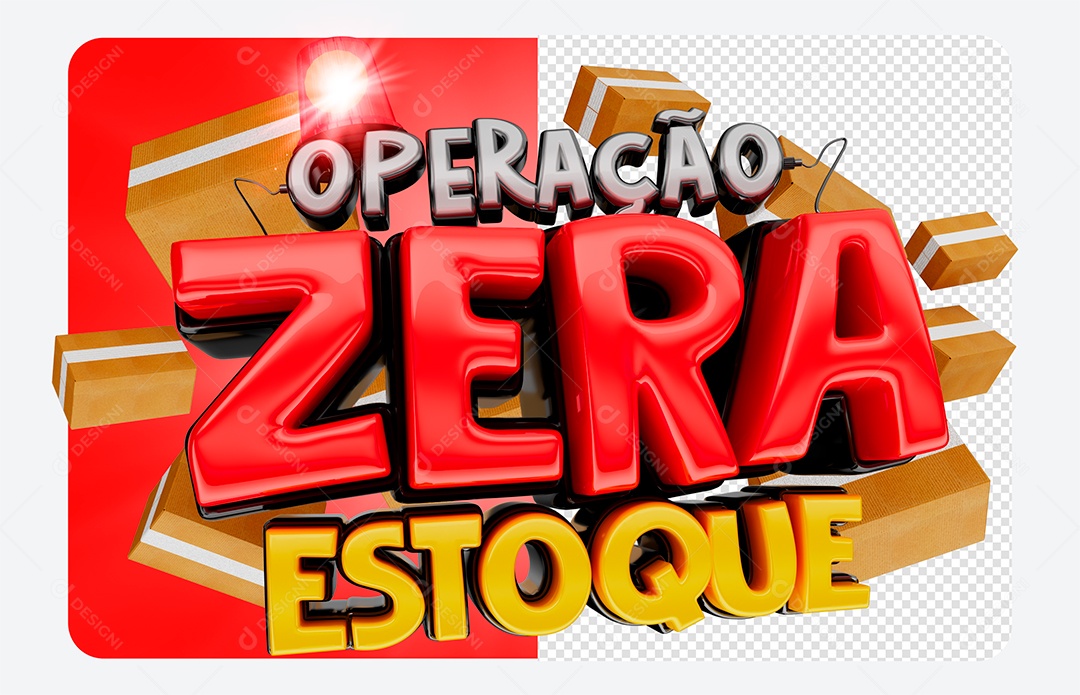 Selo 3D Operação Zera Estoque Para Composição PSD