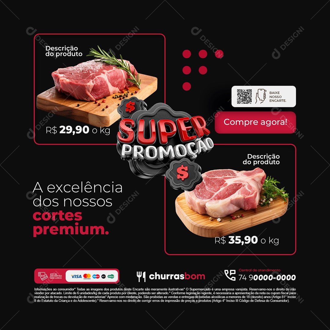 Super Promoção Compre Agora Social Media PSD Editável
