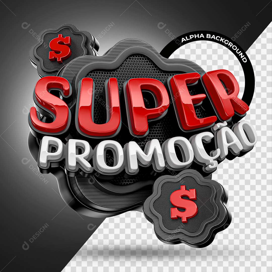 Super Promoção Selo 3D pra Composição PSD