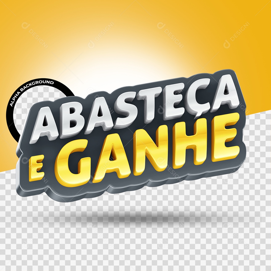 Abasteça e Ganhe Selo 3D para Composição PSD