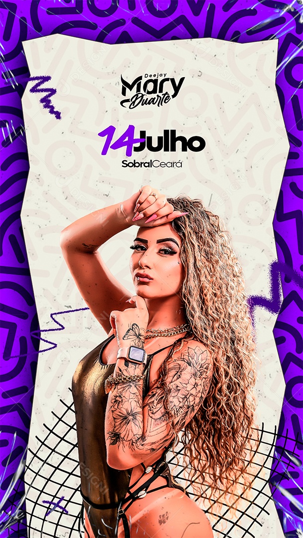 Flyer Agenda Proximo Shows Dj Mary Social Media PSD Editável