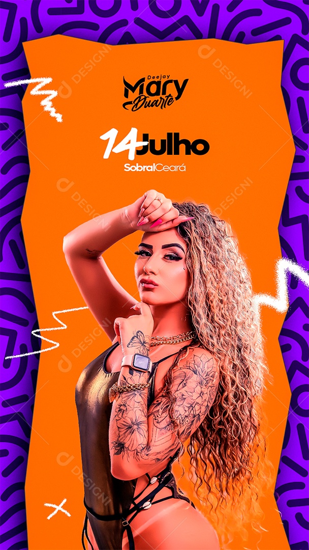 Flyer Agenda Proximo Shows Dj Mary Social Media PSD Editável