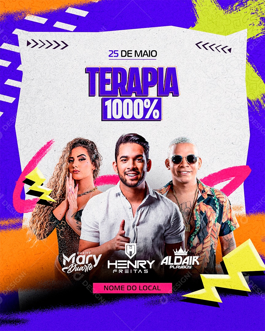 Flyer Terapia 1000% Social Media PSD Editável