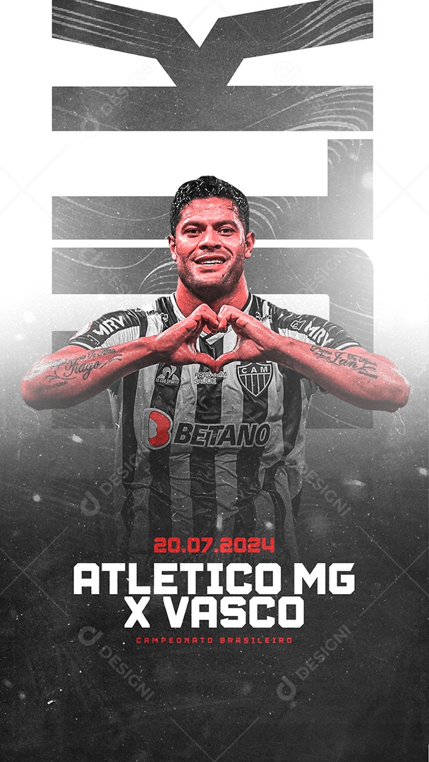 Atletico Mg x Vasco Social Media PSD Editável