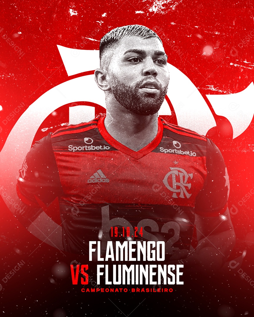 Flamengo Vs Fluminense Social Media PSD Editável