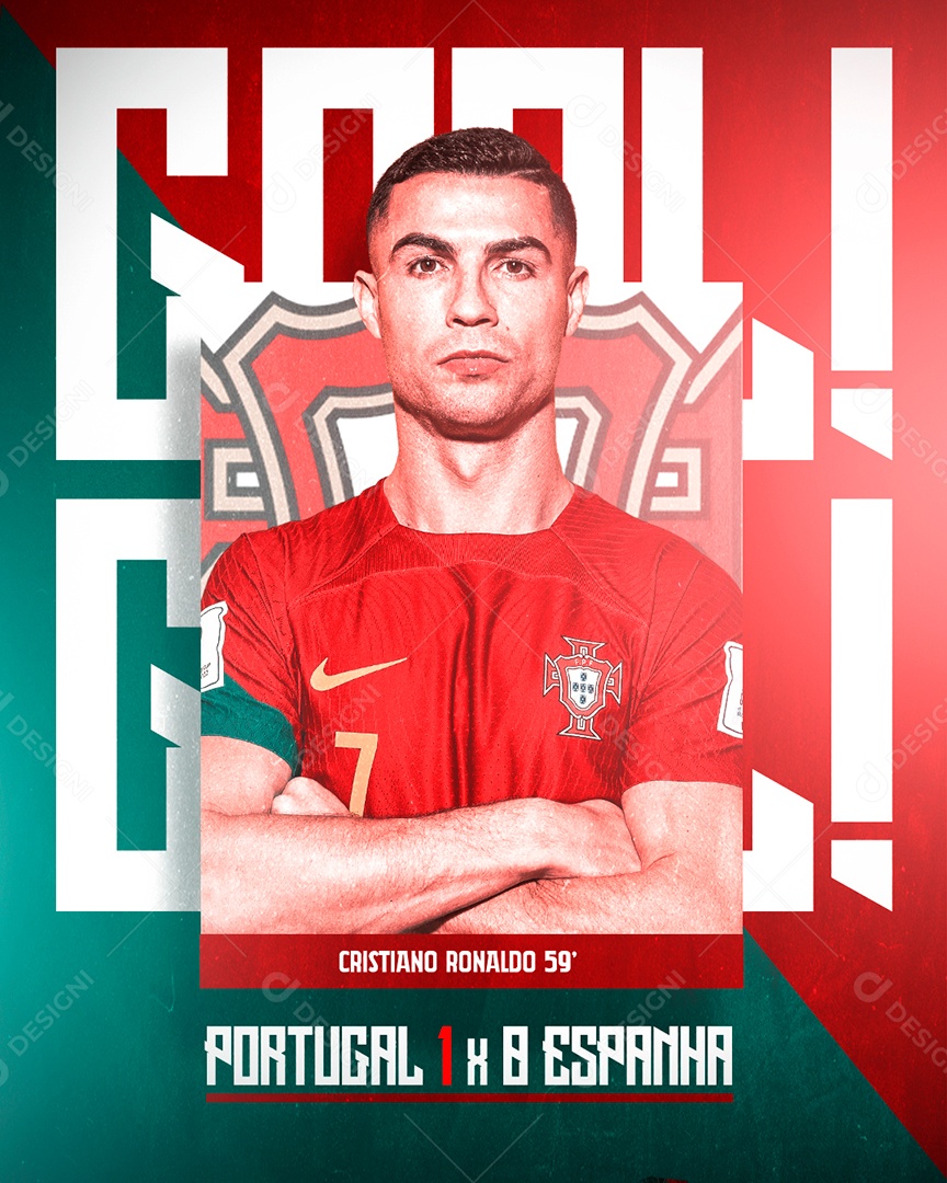 Gol Portugal Social Media PSD Editável