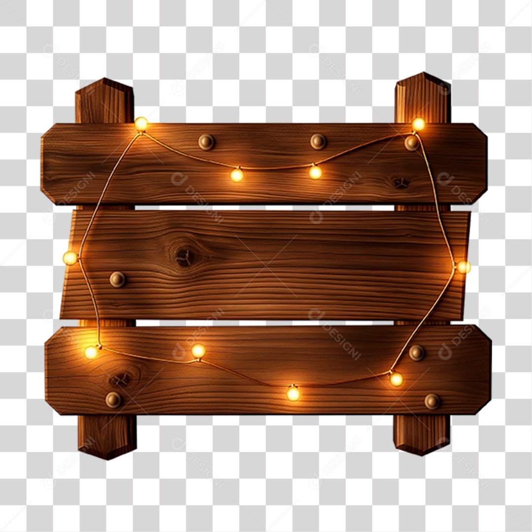 Placa de Madeira PNG Transparente