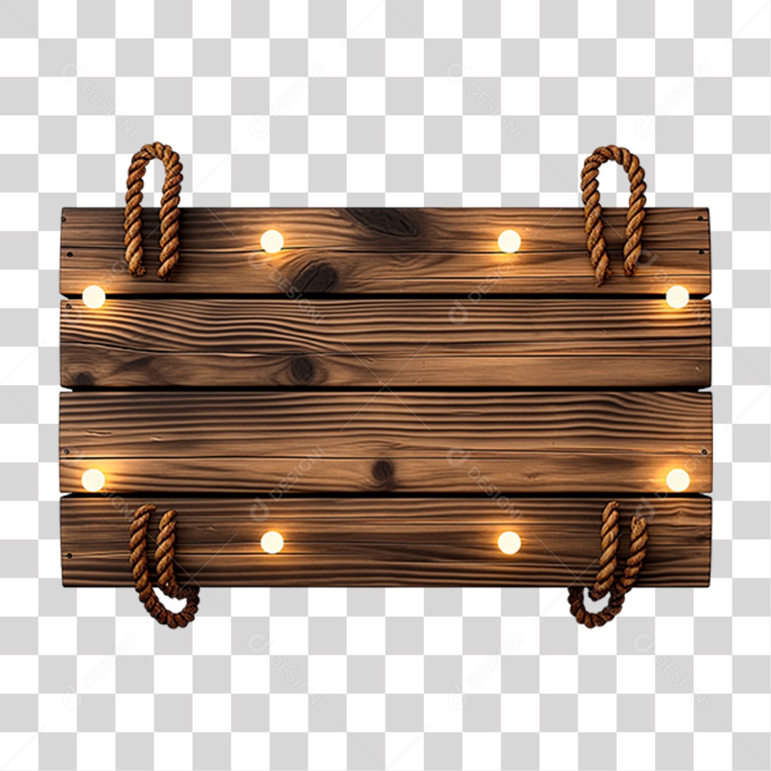 Placa de Madeira PNG Transparente