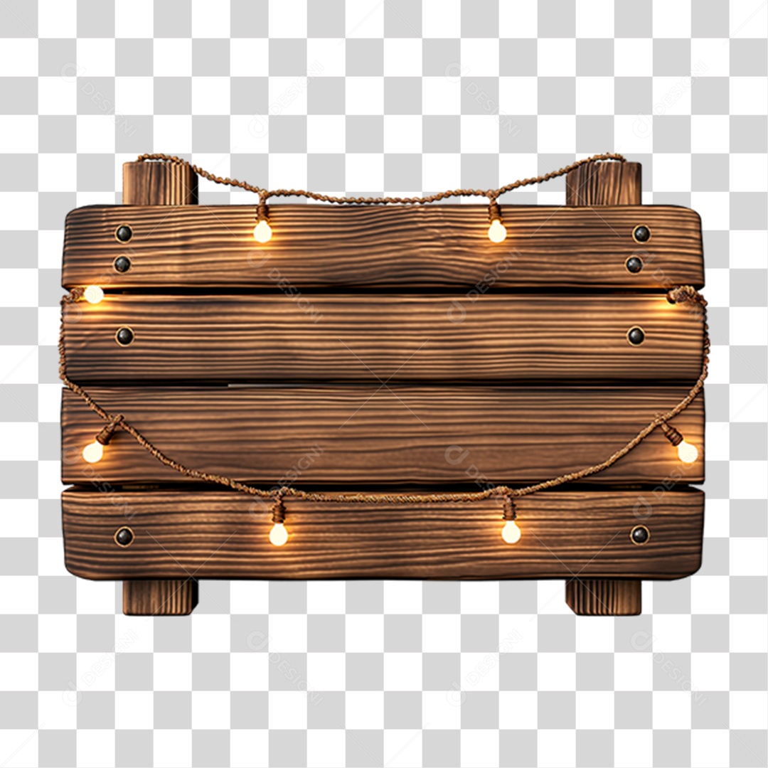 Placa de Madeira PNG Transparente