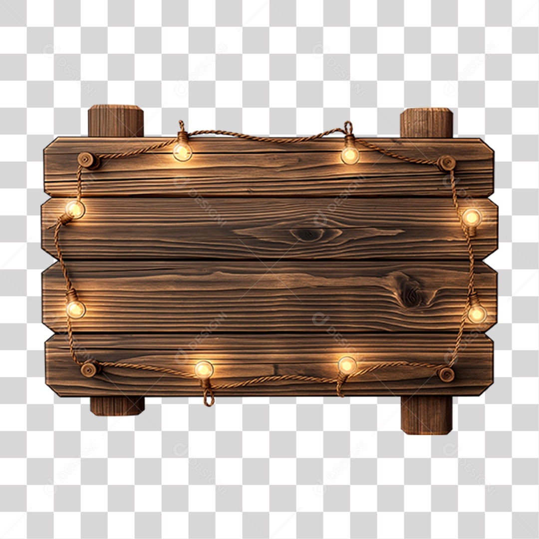 Placa de Madeira PNG Transparente