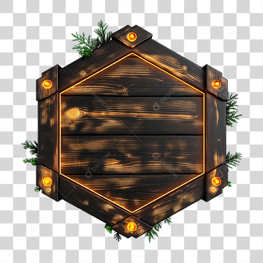 Placa de Madeira PNG Transparente