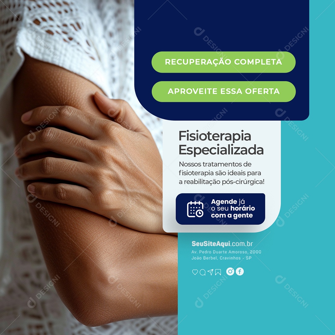 Fisioterapia Especializadas Social Media PSD Editável