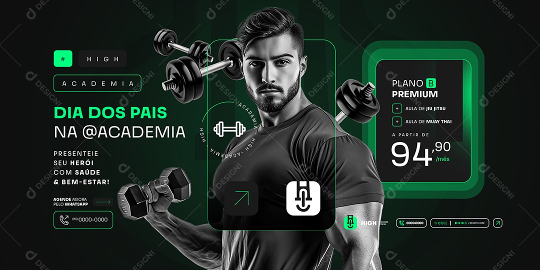 Banner Academia Plano B Premium Social Mídia PSD Editável