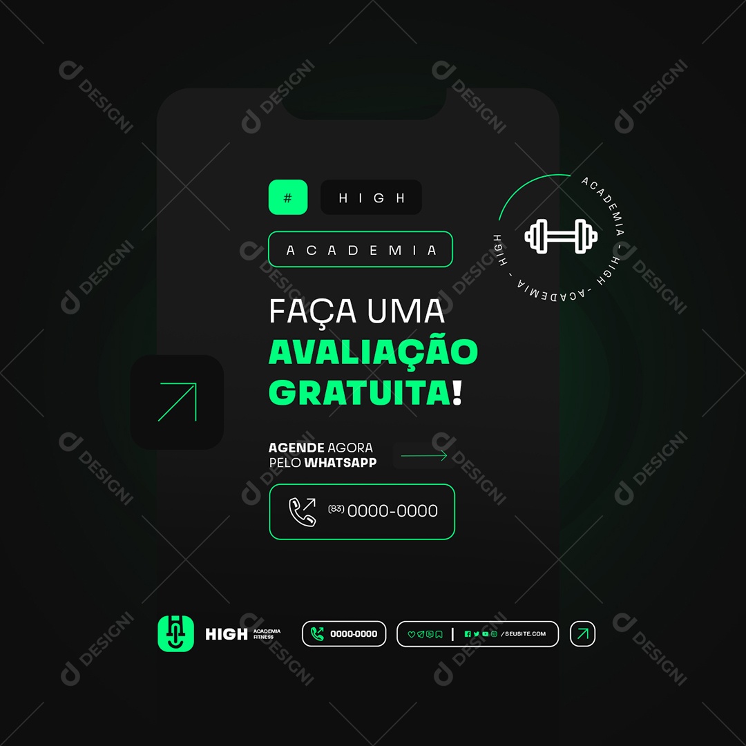 Academia Agende Agora Social Mídia PSD Editável