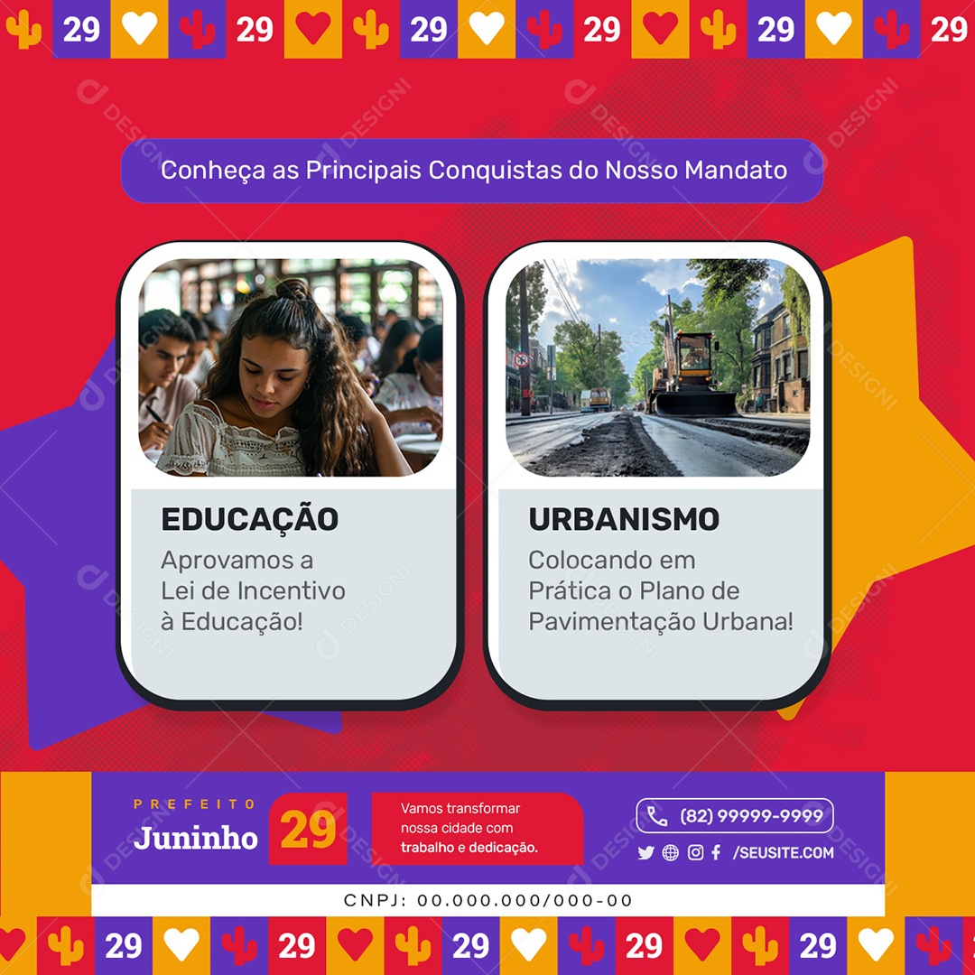 Política Conheça as Principais Conquistas do nosso Mandato Social Media PSD Editável