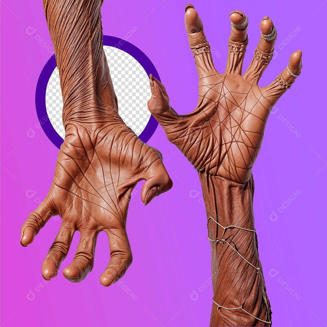 Mão Halloween Elemento IA