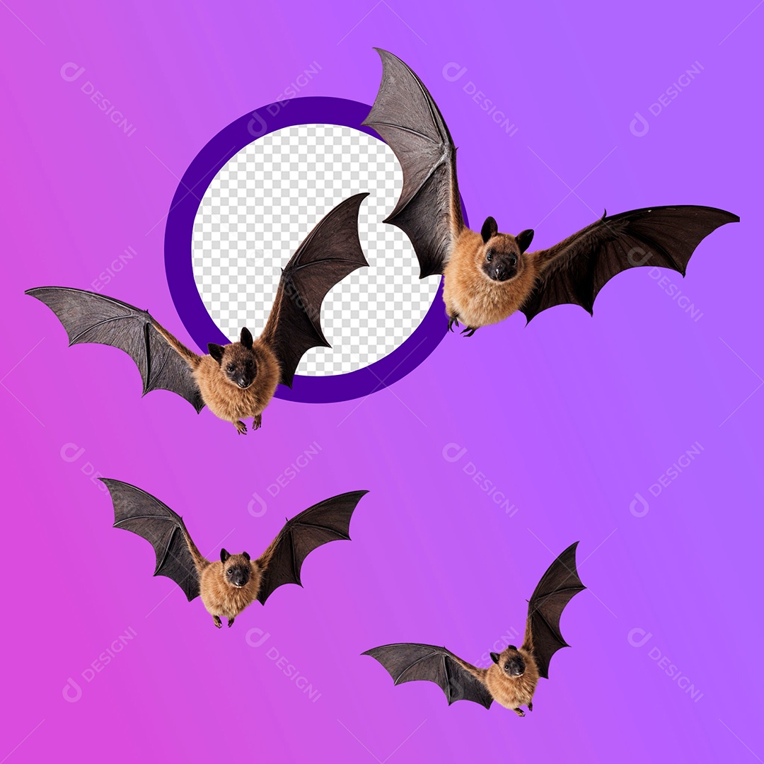 Morcegos Halloween Elemento IA