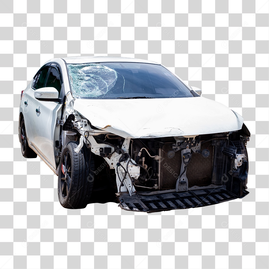 Carro Batido Amassado PNG Transparente