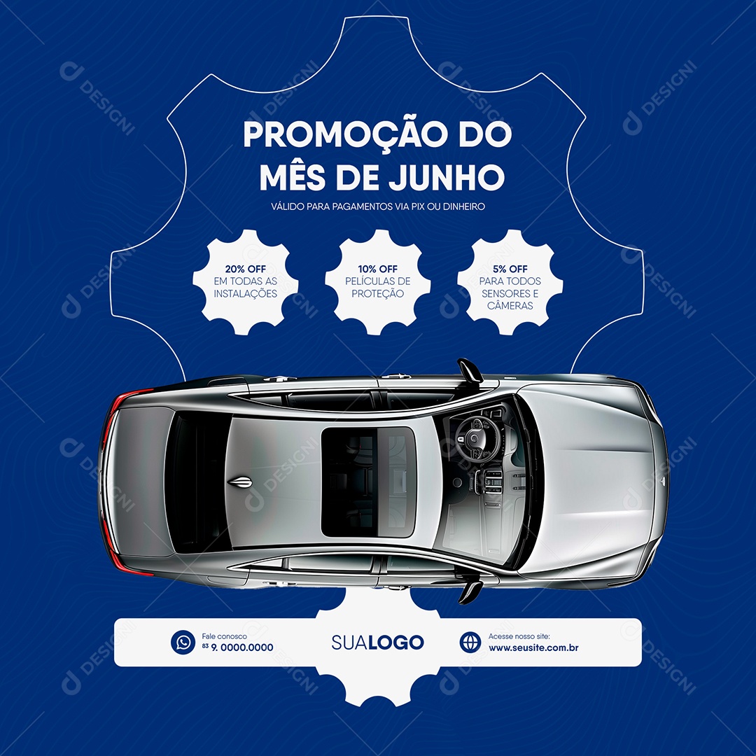 Equipadora Automotiva Social Media Post Feed Social Media PSD Editável