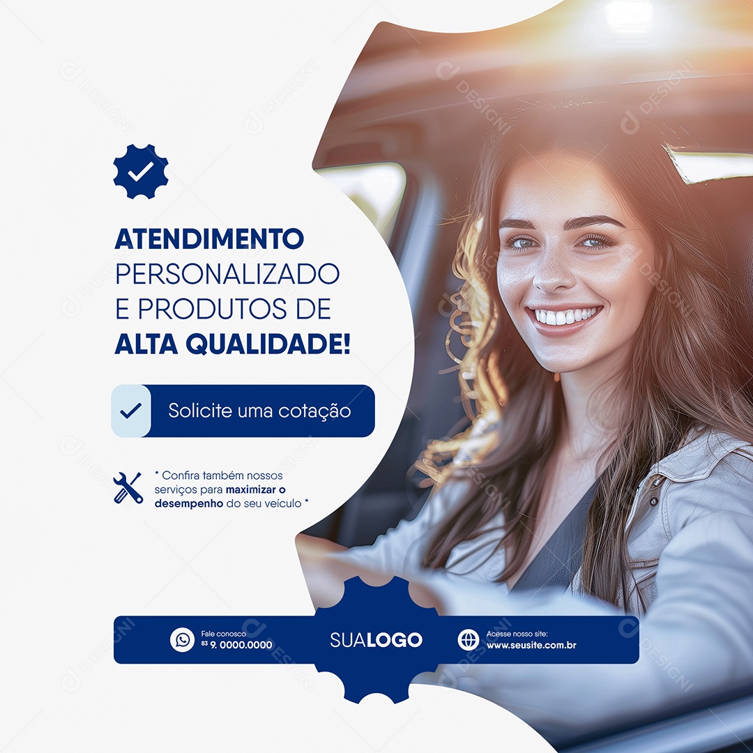 Equipadora Automotiva Social Media Post Feed Social Media PSD Editável