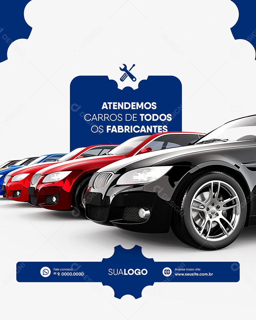 Equipadora Automotiva Social Media Post Feed Social Media PSD Editável