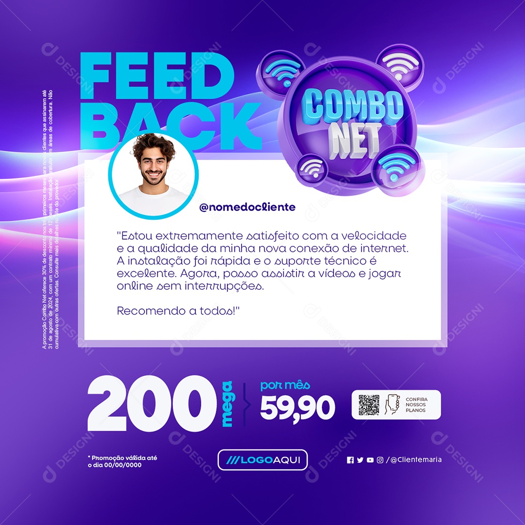 Combo Net Feedback Social Media PSD Editável