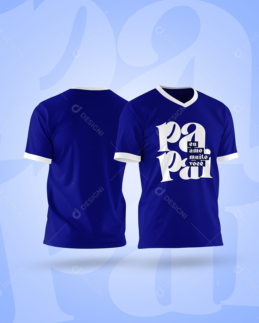 Mockup de Camisa T-Shirt Dia dos Pais PSD Editável