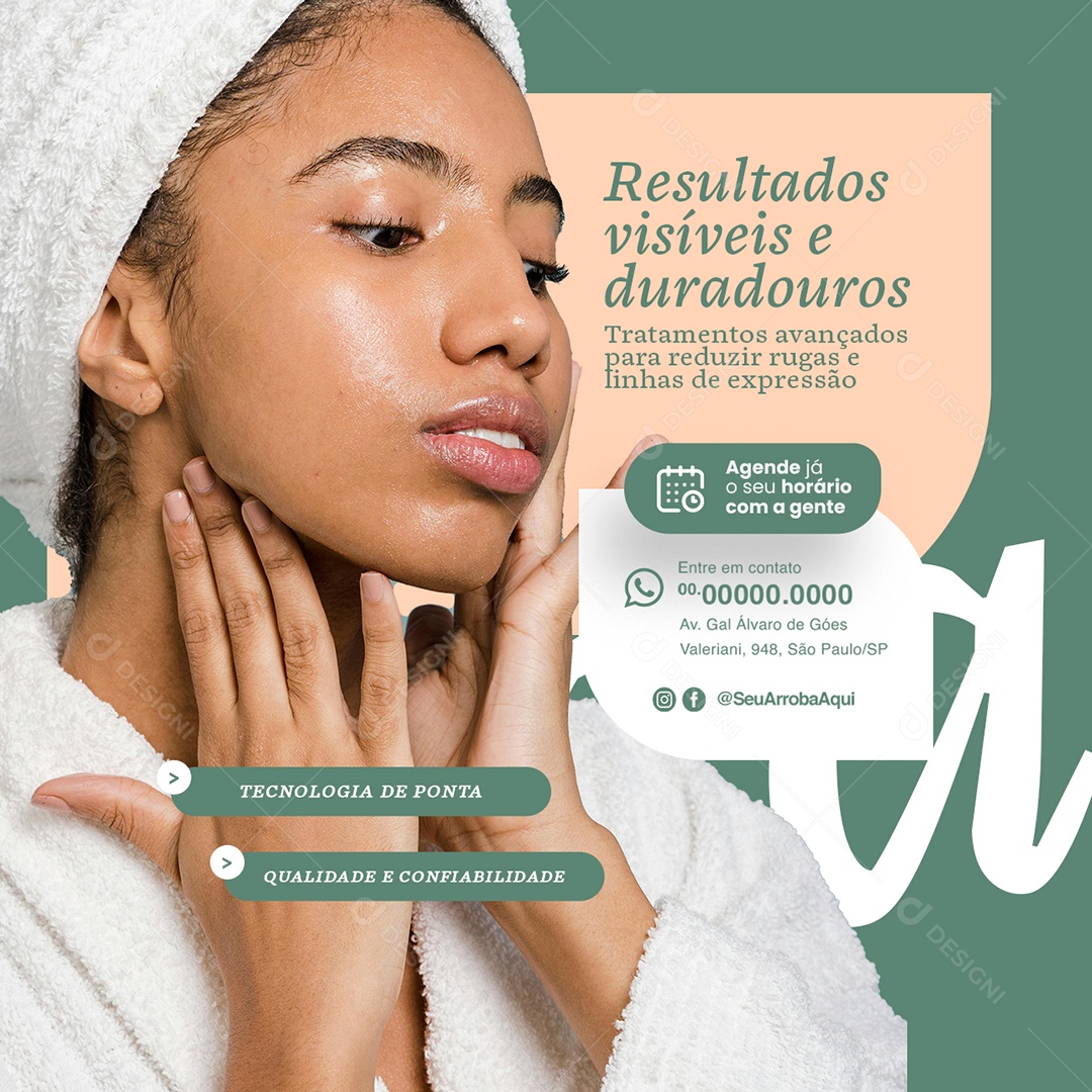 Resultados Visíveis e Duradouros Social Media PSD Editável