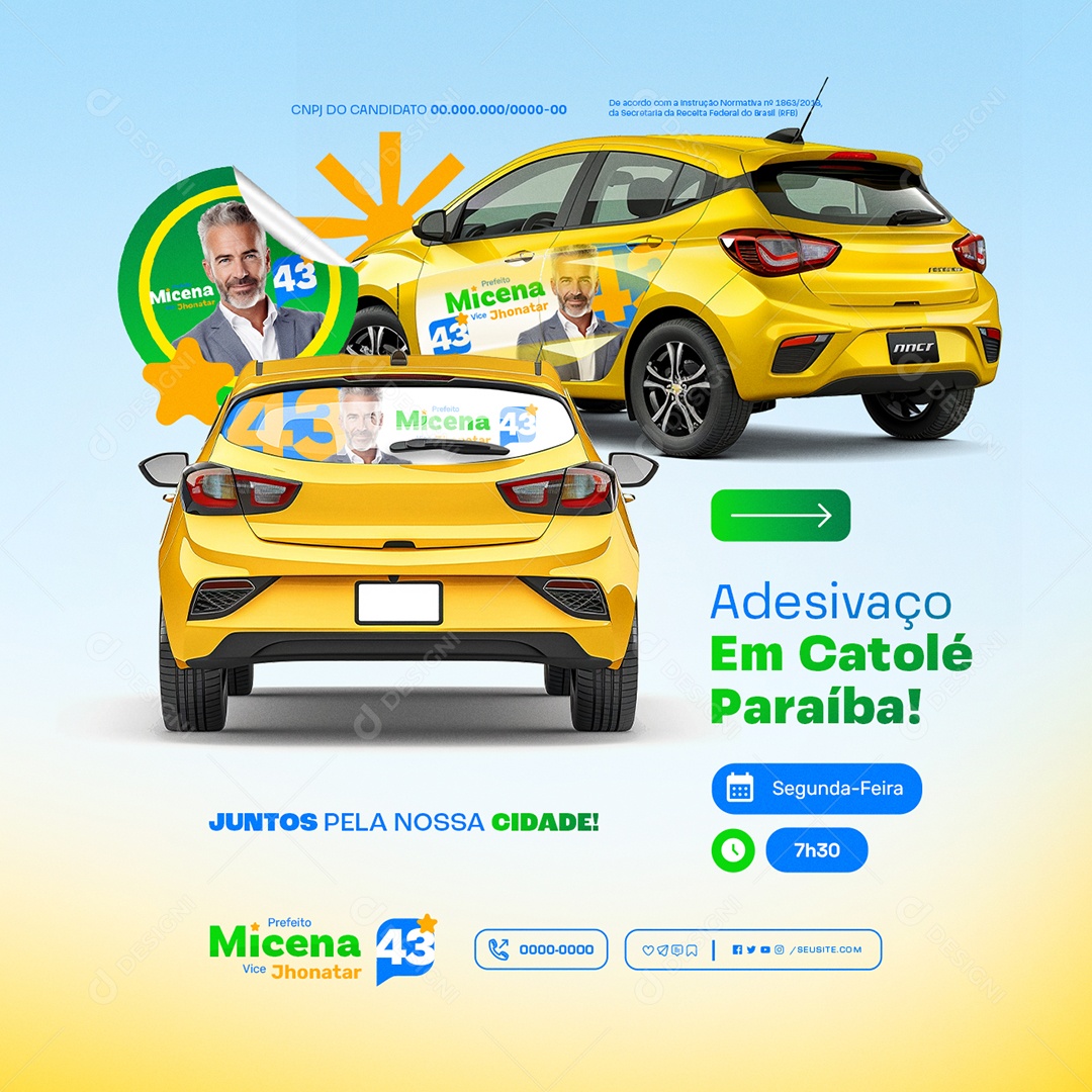 Política Adesivaço em Catolé Paraíba Social Media PSD Editável
