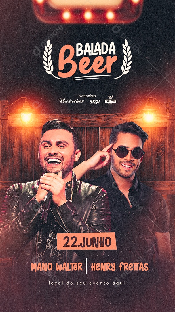 Evento Balada Beer Story Social Media PSD Editável