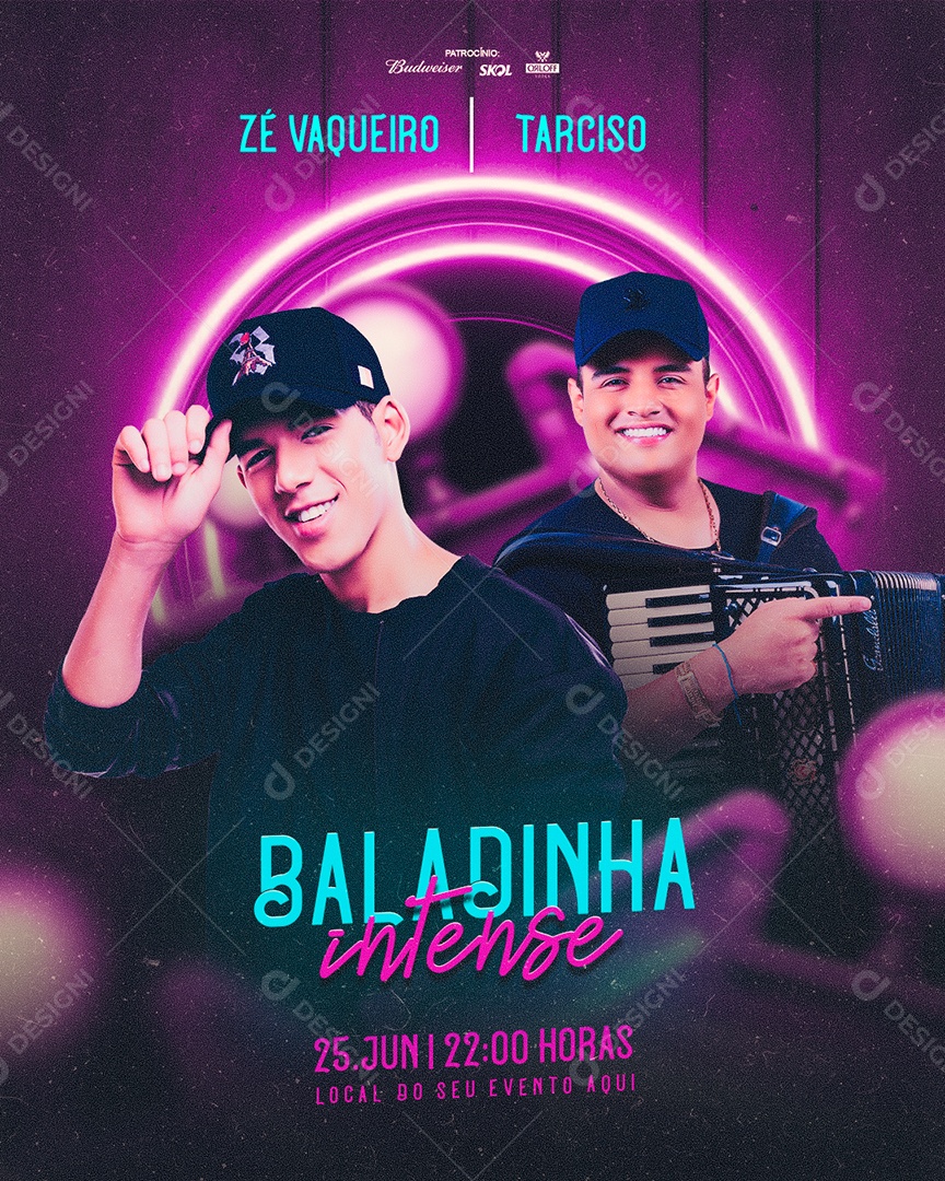 Evento Baladinha Intense Feed Social Media PSD Editável