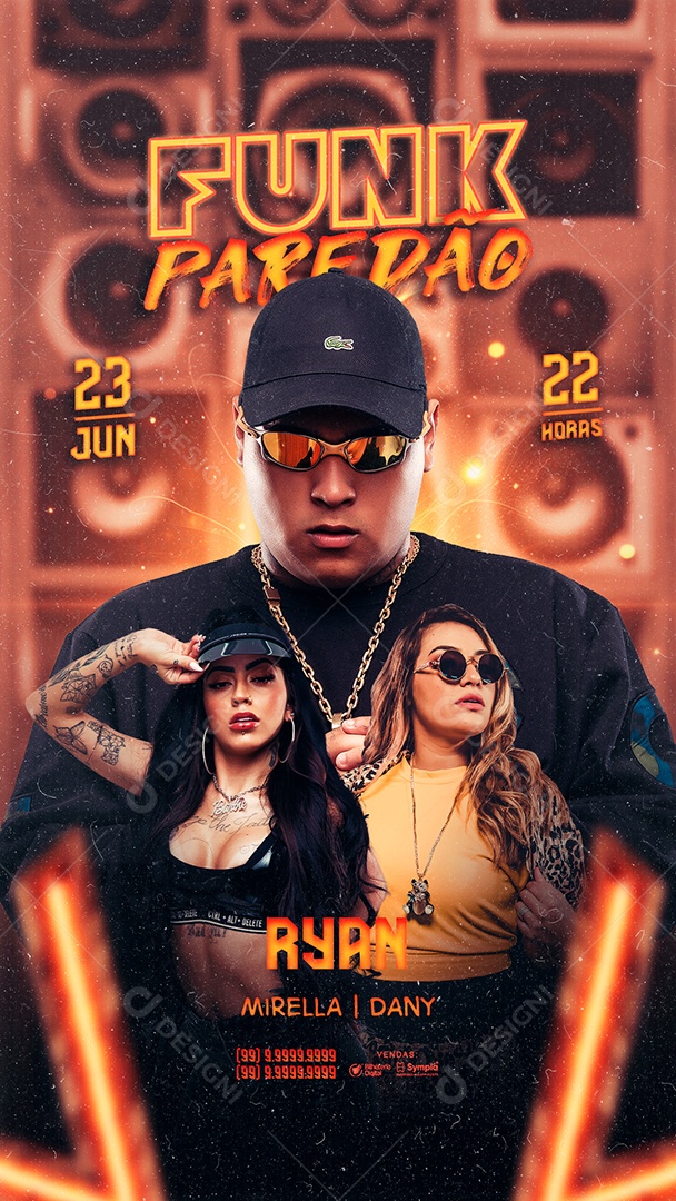 Evento Show Funk Paredão Feed Social Media PSD Editável