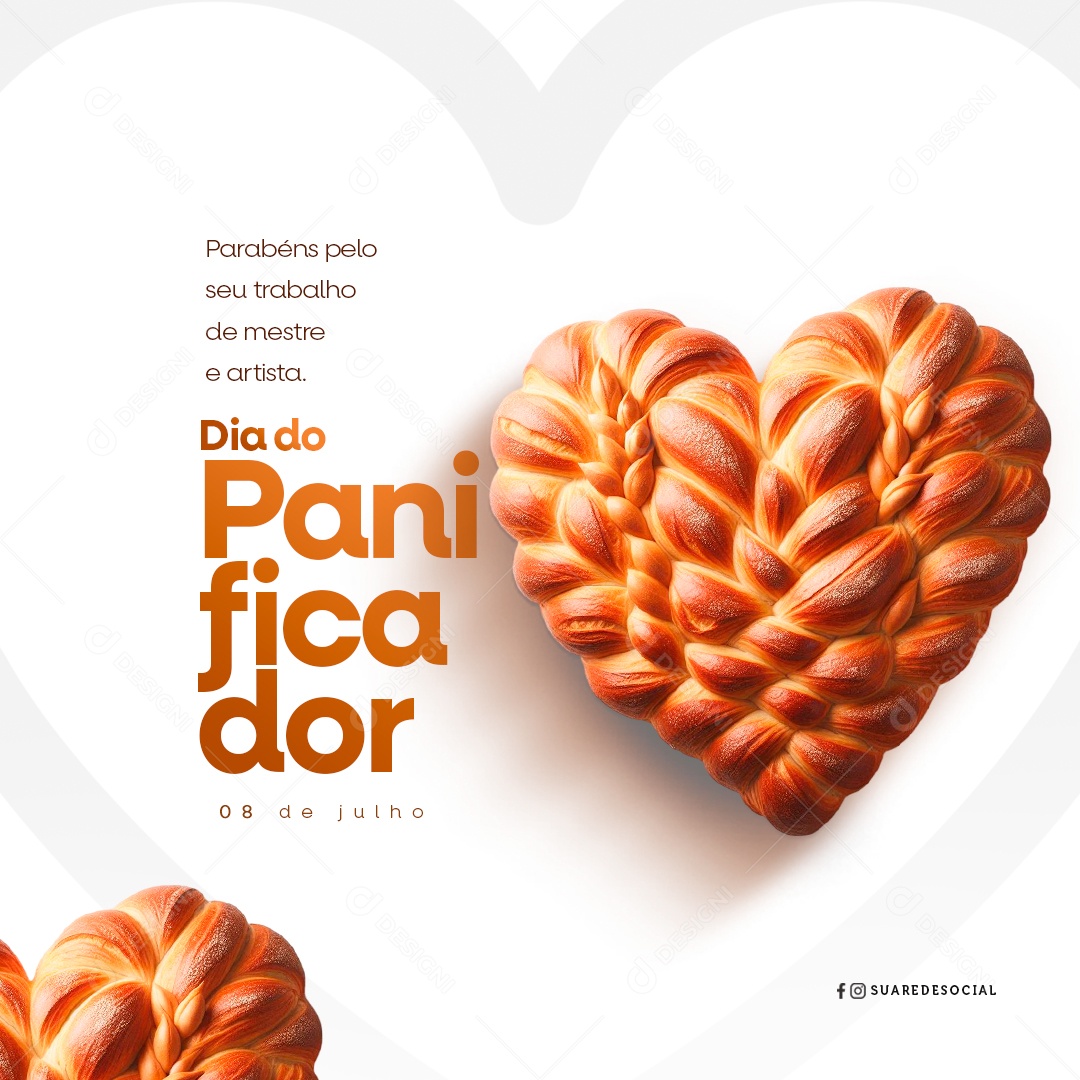 Dia do Panificador 08 de Julho Social Media PSD Editável