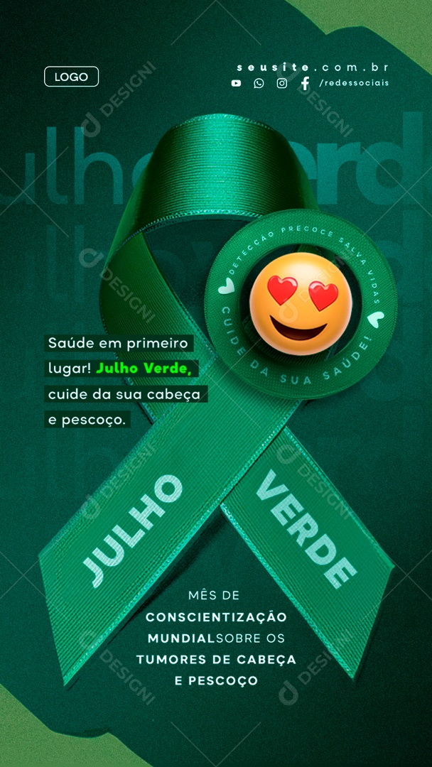 Story Julho Verde Valorize a Prevenção Social Media PSD Editável