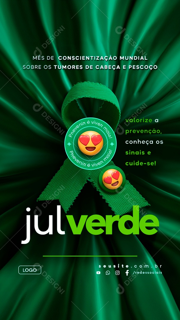 Story Julho Verde Valorize a Prevenção Social Media PSD Editável