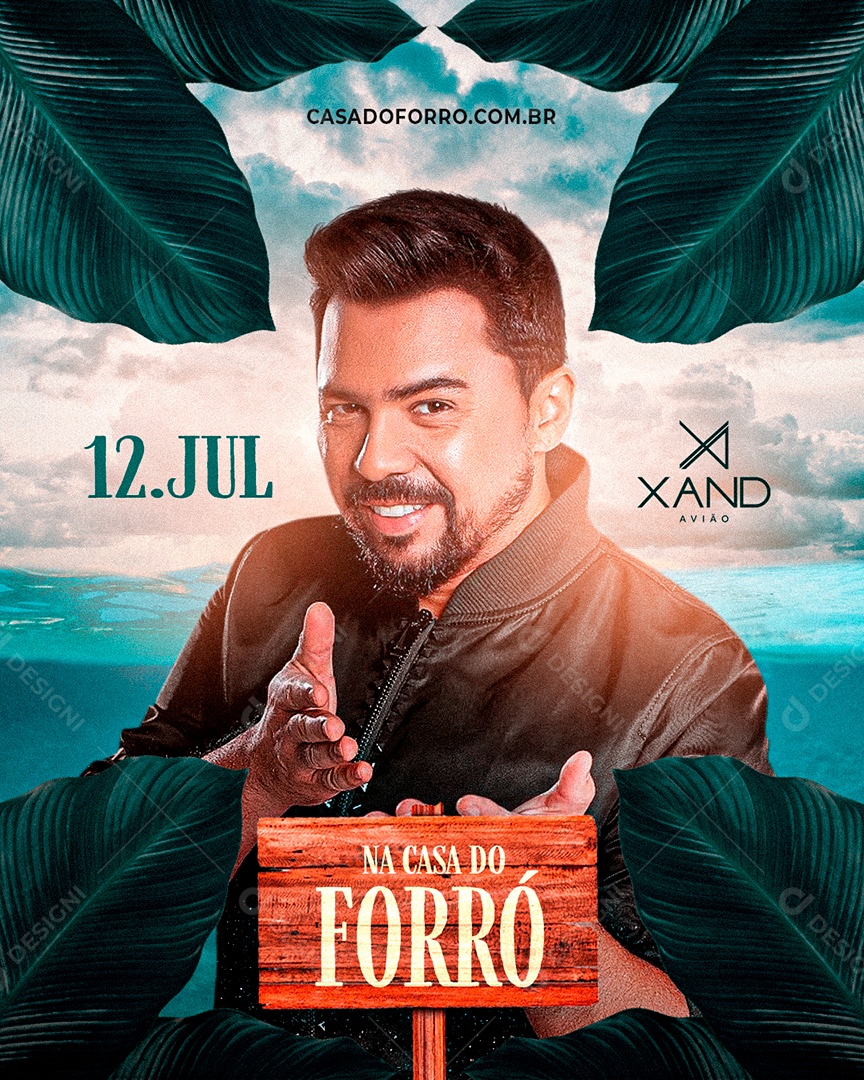 Flyer para Eventos de Temas Variados e Tropical Social Media PSD Editável