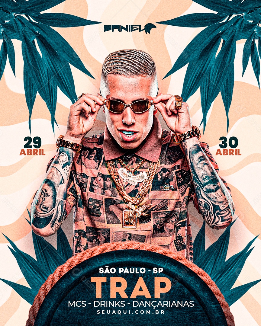 Flyer Para Eventos Funks e Trap Social Media PSD Editável