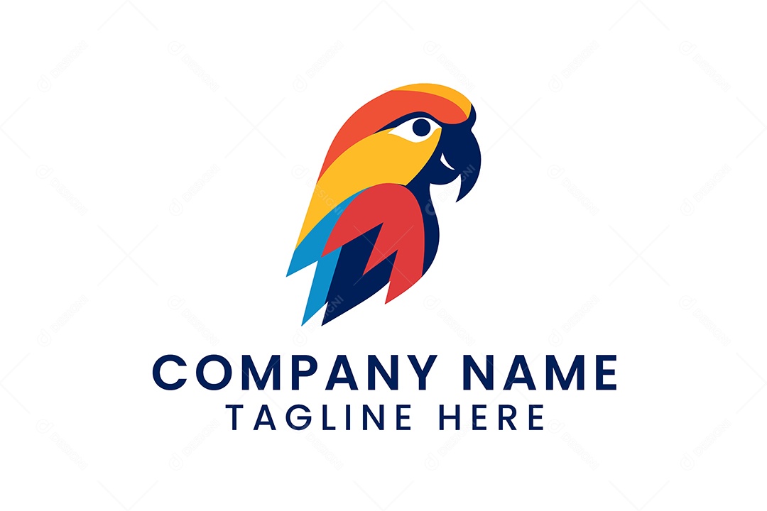 Modelo de Logo de Pássaro PNG + AI Editável