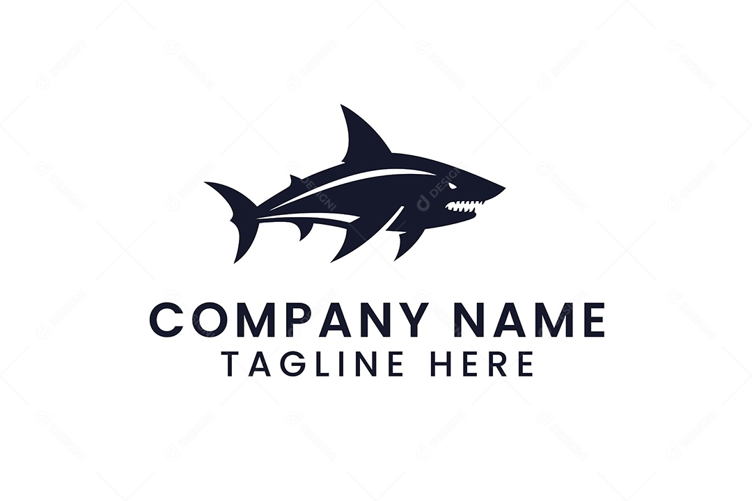 Modelo de Logo de Peixe PNG + AI Editável